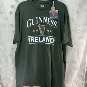 NWT Guinness Men's Dark Green Ireland Tee Size Large
